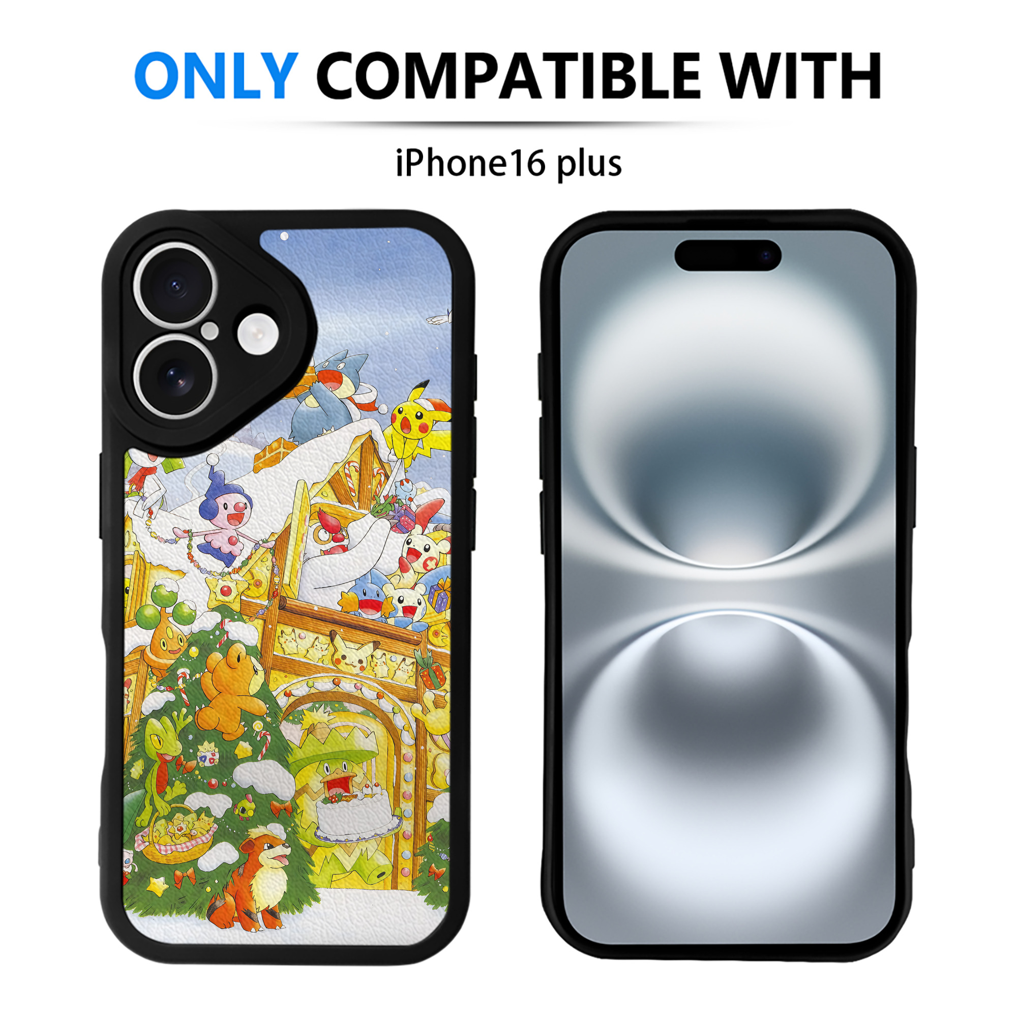 （画像用） ポケットモンスター Pokémon 【iPhone 16シリーズ対応】シリコンスマホケース（レザー調） 材質：シリコン